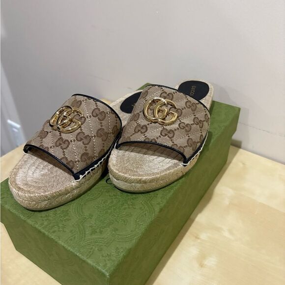 Gucci GG Marmont Espadrilles Slides - Picture 3 of 10